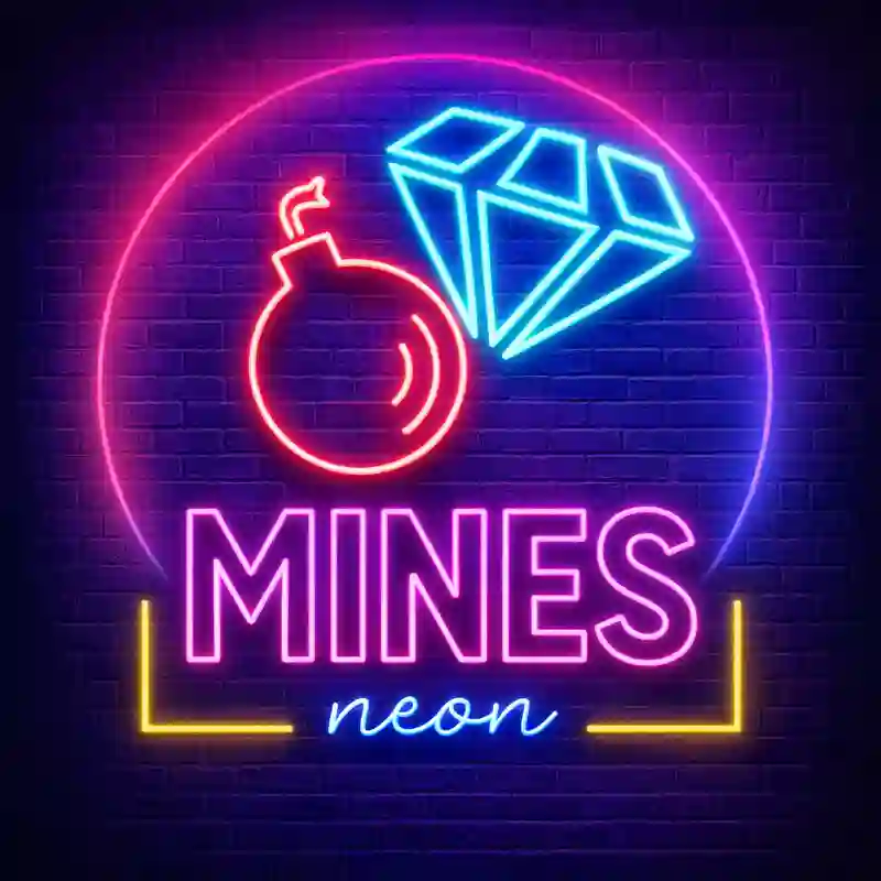 Mines Neon casino game interface at cashwin